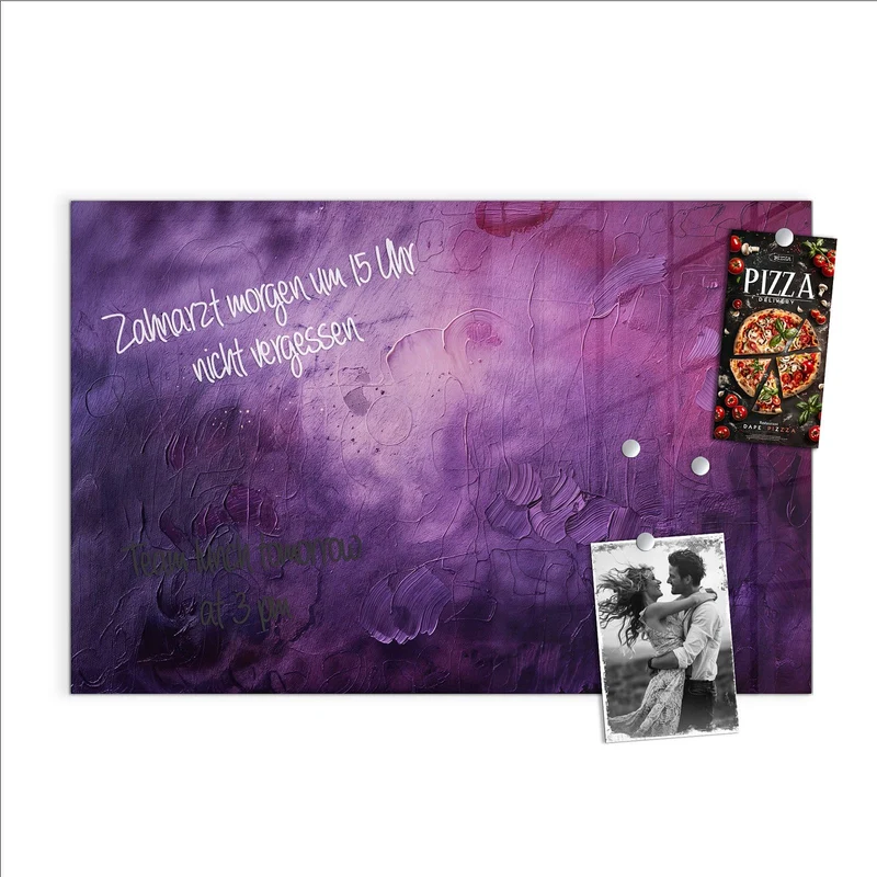 Magnettafel - Violetter Farbnebel