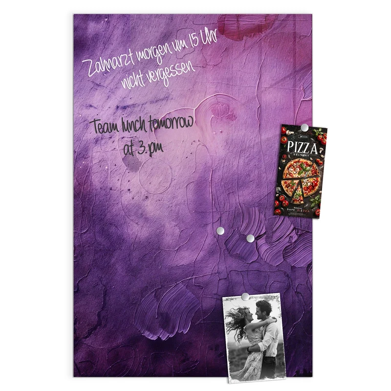 Magnettafel - Violetter Farbnebel