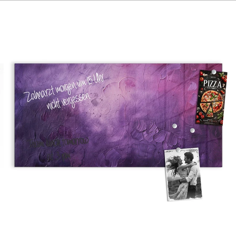 Magnettafel - Violetter Farbnebel