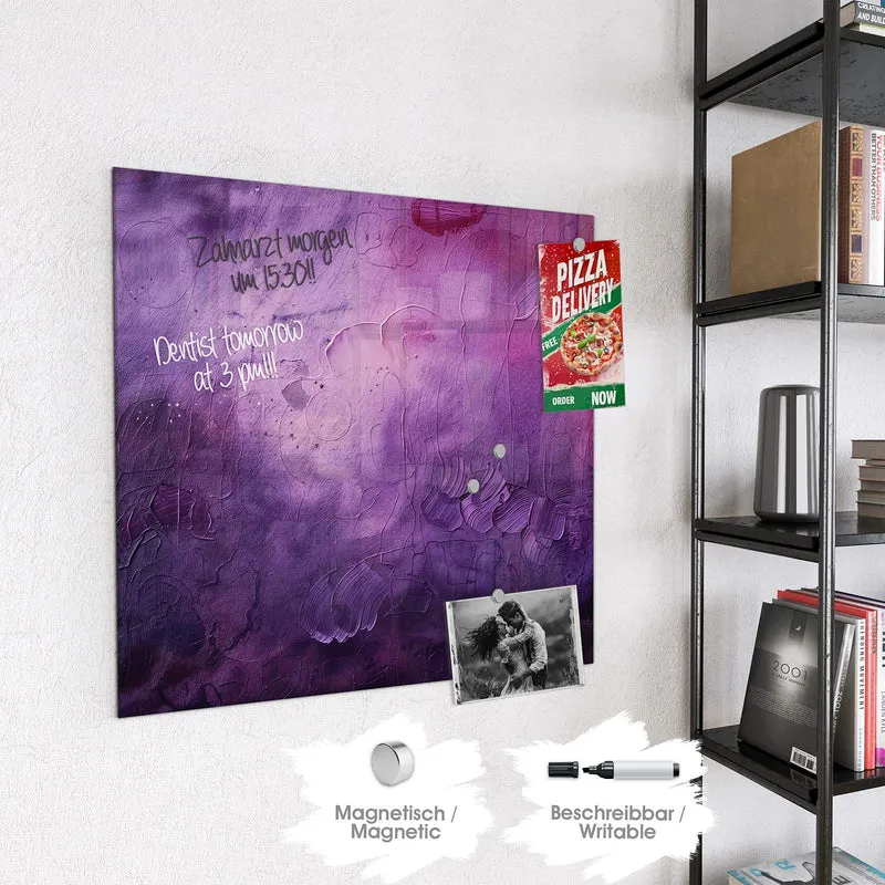 Magnettafel - Violetter Farbnebel