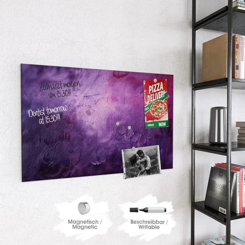 Magnettafel - Violetter Farbnebel