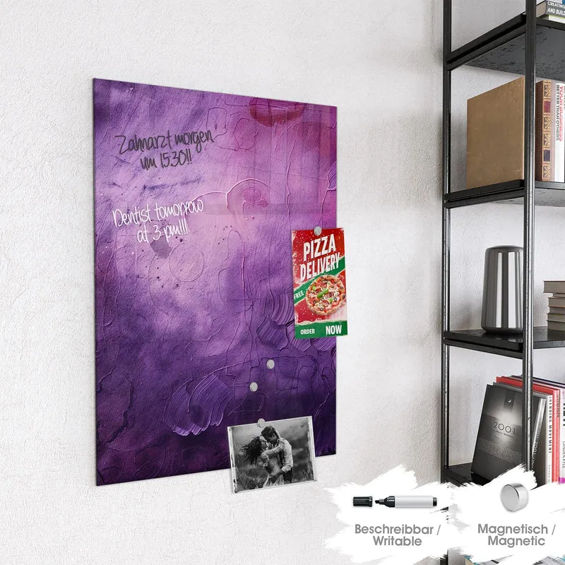 Magnettafel - Violetter Farbnebel