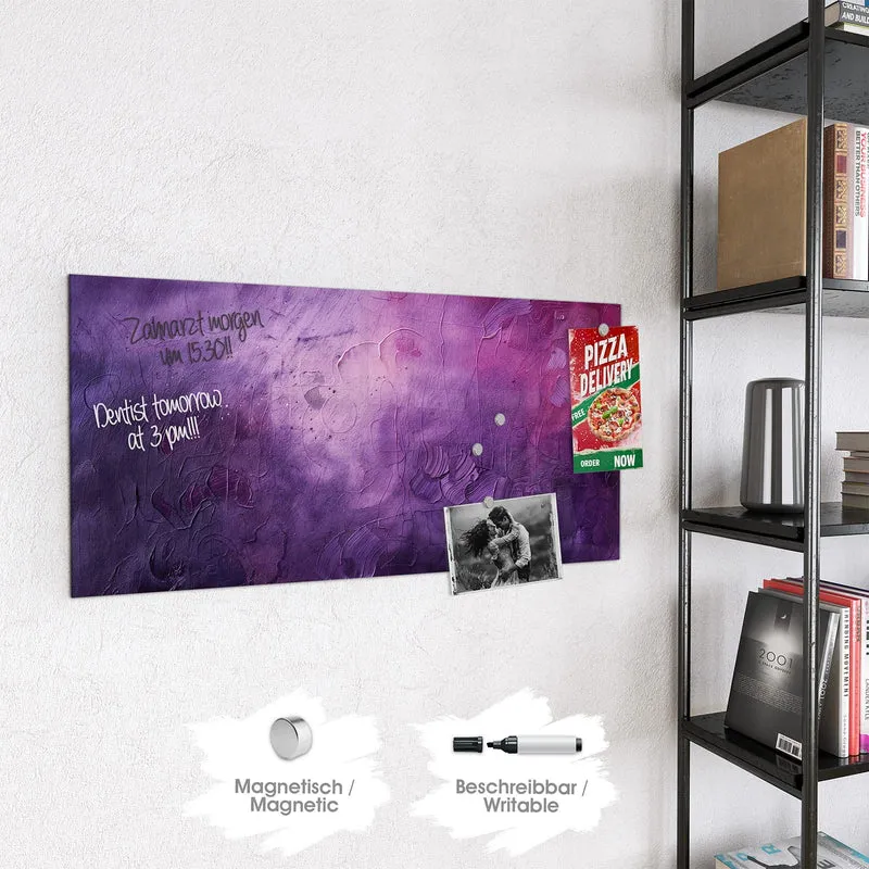 Magnettafel - Violetter Farbnebel