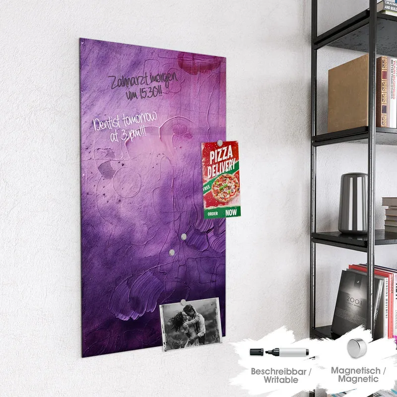 Magnettafel - Violetter Farbnebel