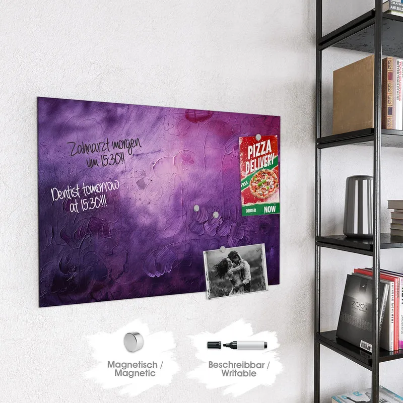 Magnettafel - Violetter Farbnebel