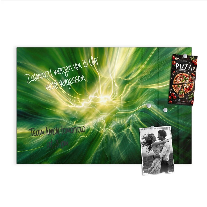 Magnettafel - Grüner Lichtwirbel