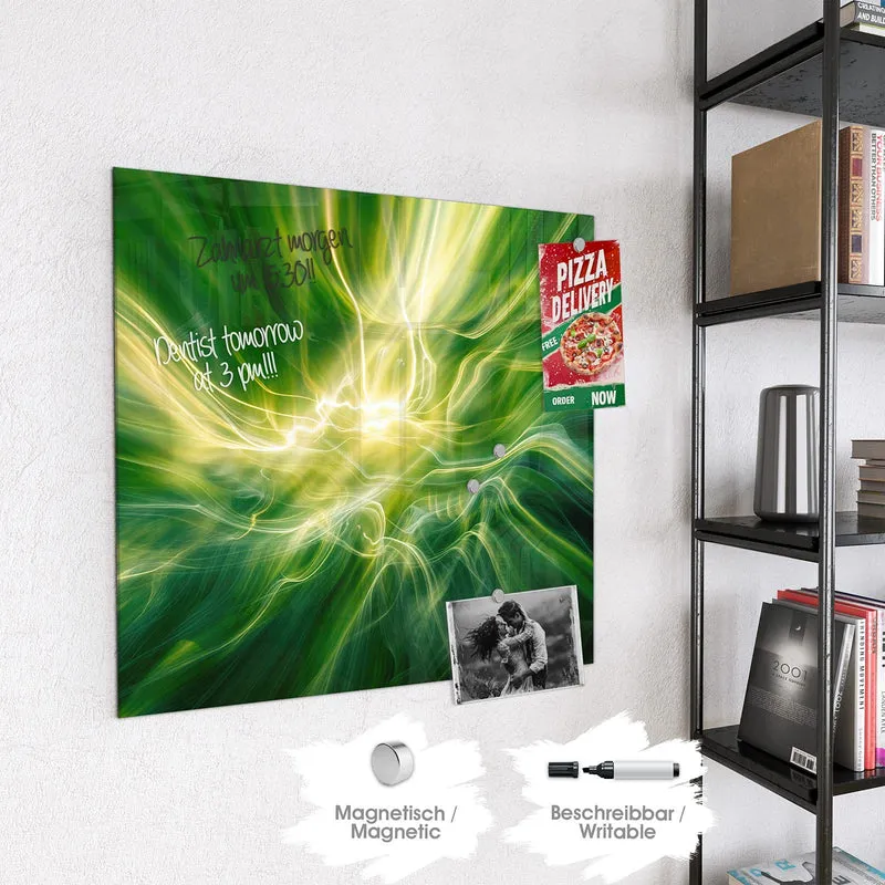 Magnettafel - Grüner Lichtwirbel