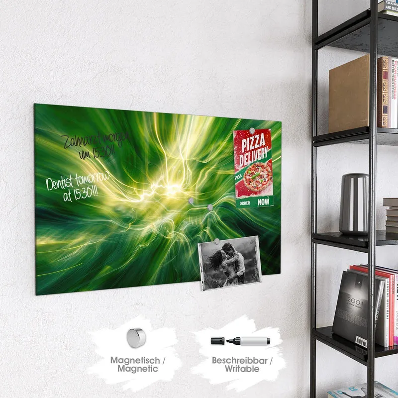 Magnettafel - Grüner Lichtwirbel