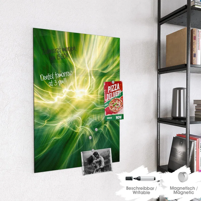 Magnettafel - Grüner Lichtwirbel