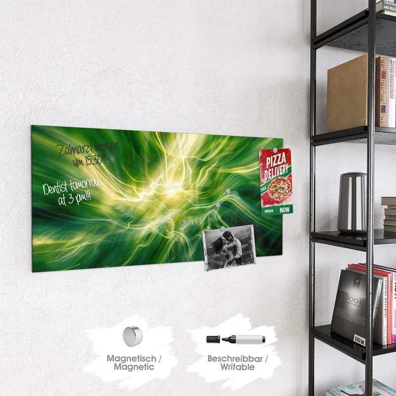 Magnettafel - Grüner Lichtwirbel