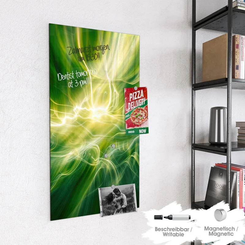 Magnettafel - Grüner Lichtwirbel