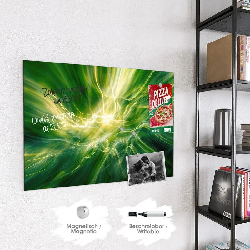 Magnettafel - Grüner Lichtwirbel
