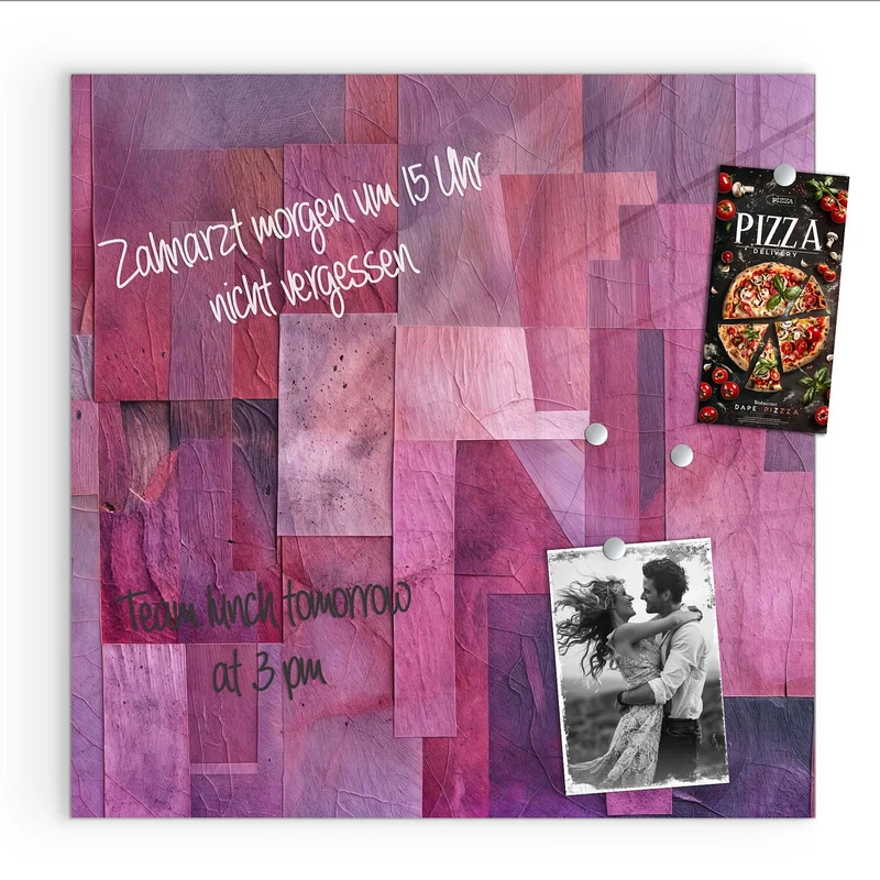 Magnettafel - Magenta Collage