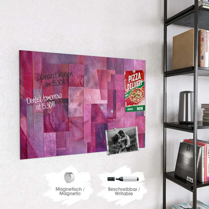Magnettafel - Magenta Collage