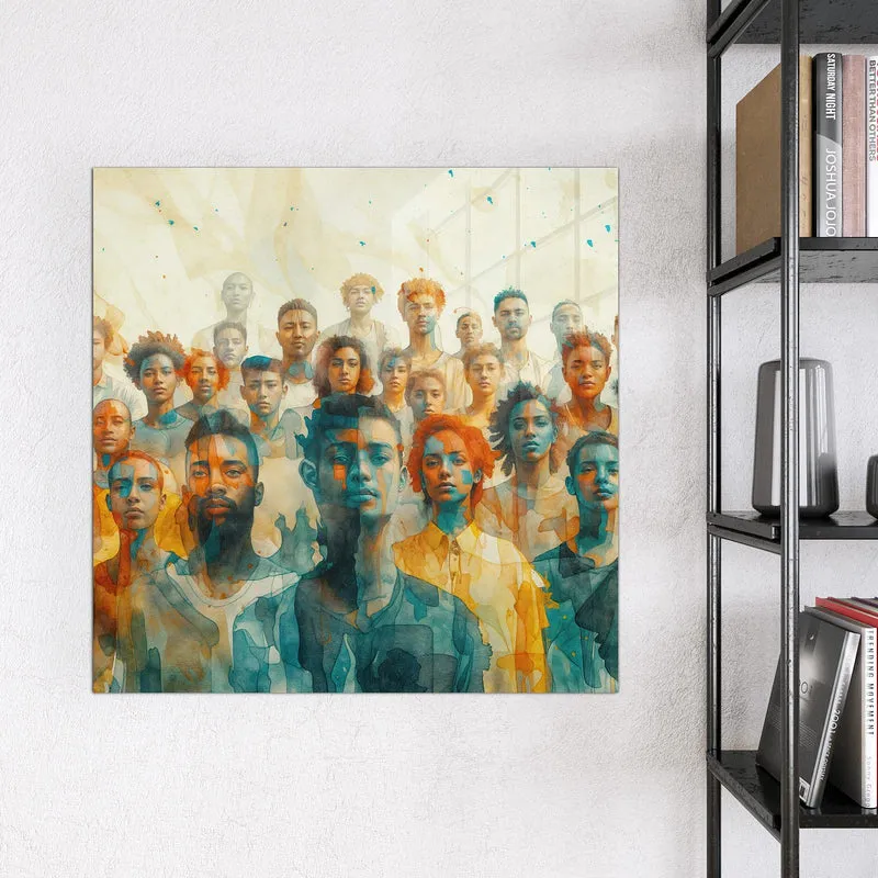 Magnettafel - Menschen in Aquarell
