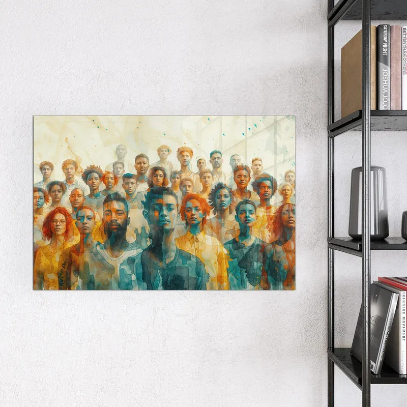 Magnettafel - Menschen in Aquarell