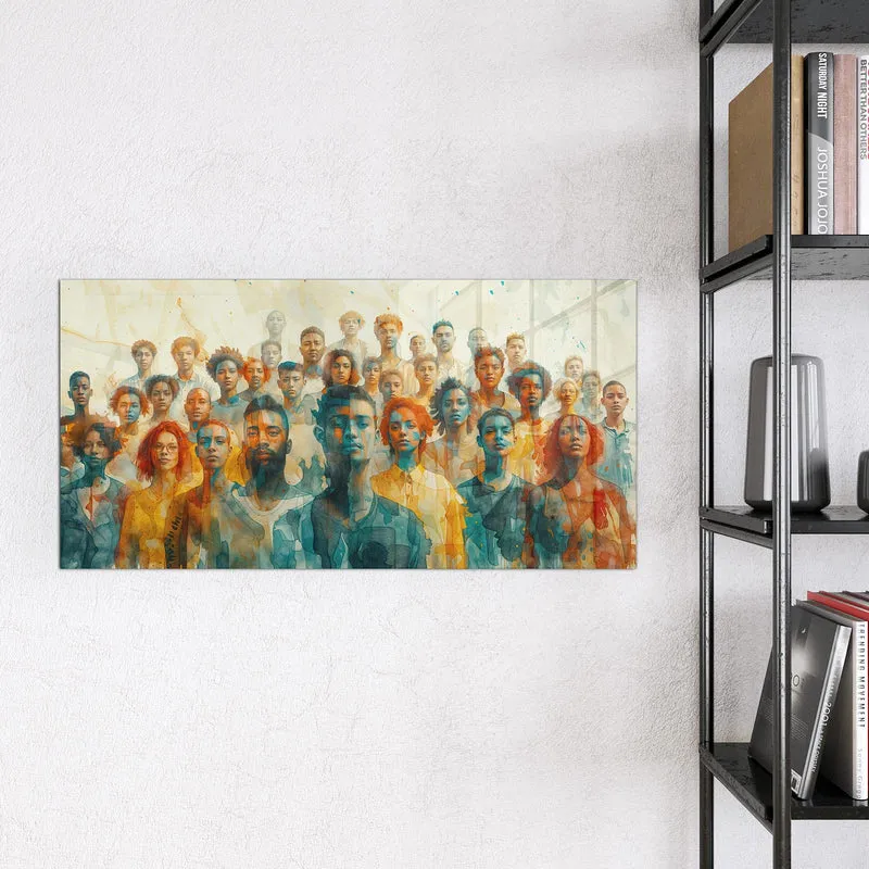 Magnettafel - Menschen in Aquarell