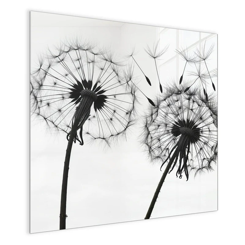 Magnettafel - Pusteblumen in Grau