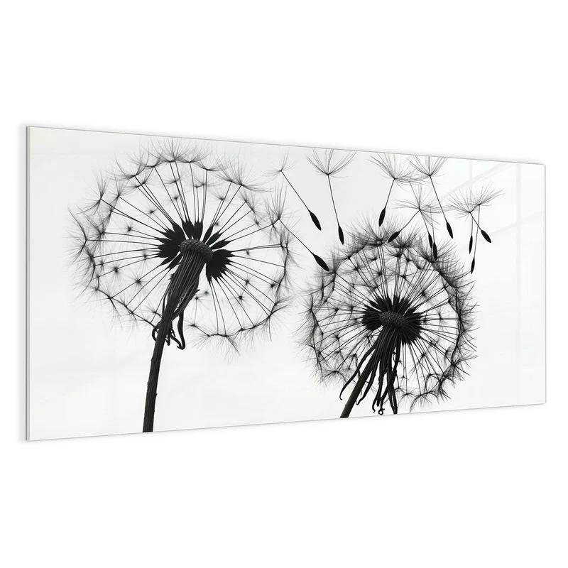 Magnettafel - Pusteblumen in Grau