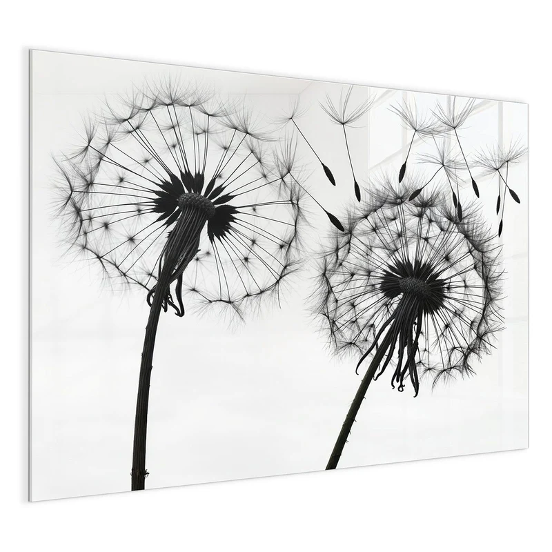 Magnettafel - Pusteblumen in Grau