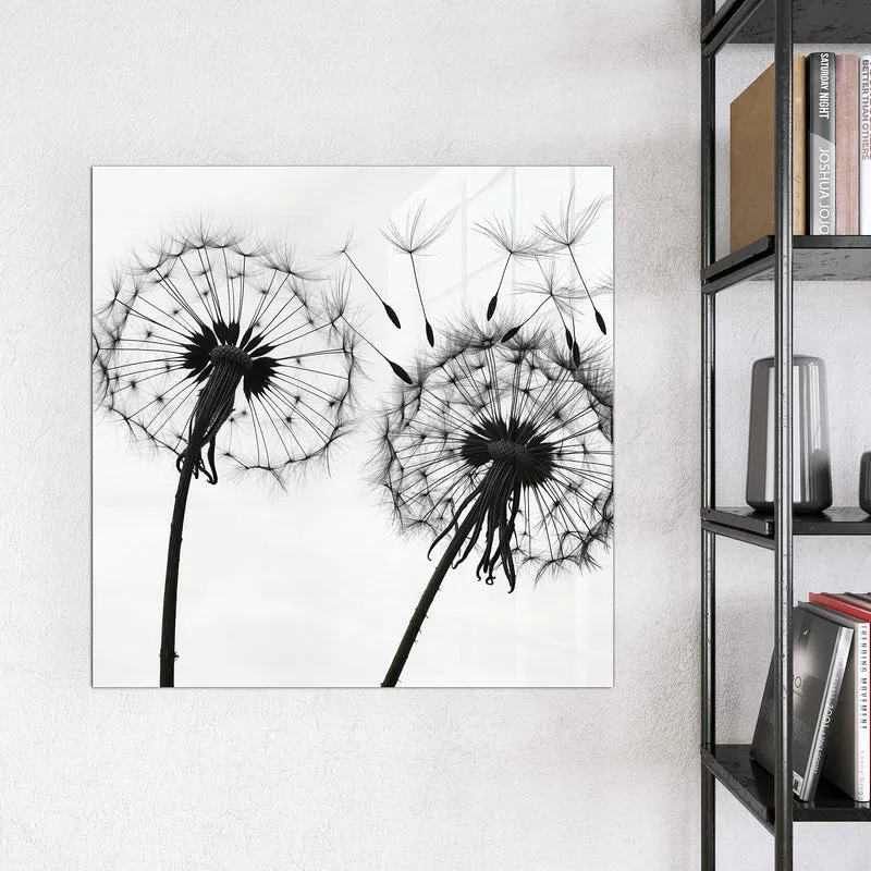 Magnettafel - Pusteblumen in Grau