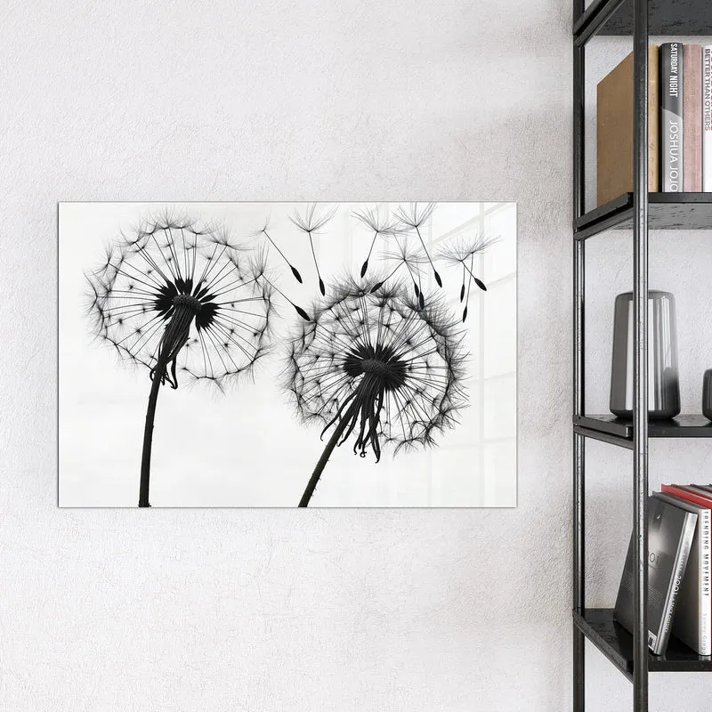 Magnettafel - Pusteblumen in Grau