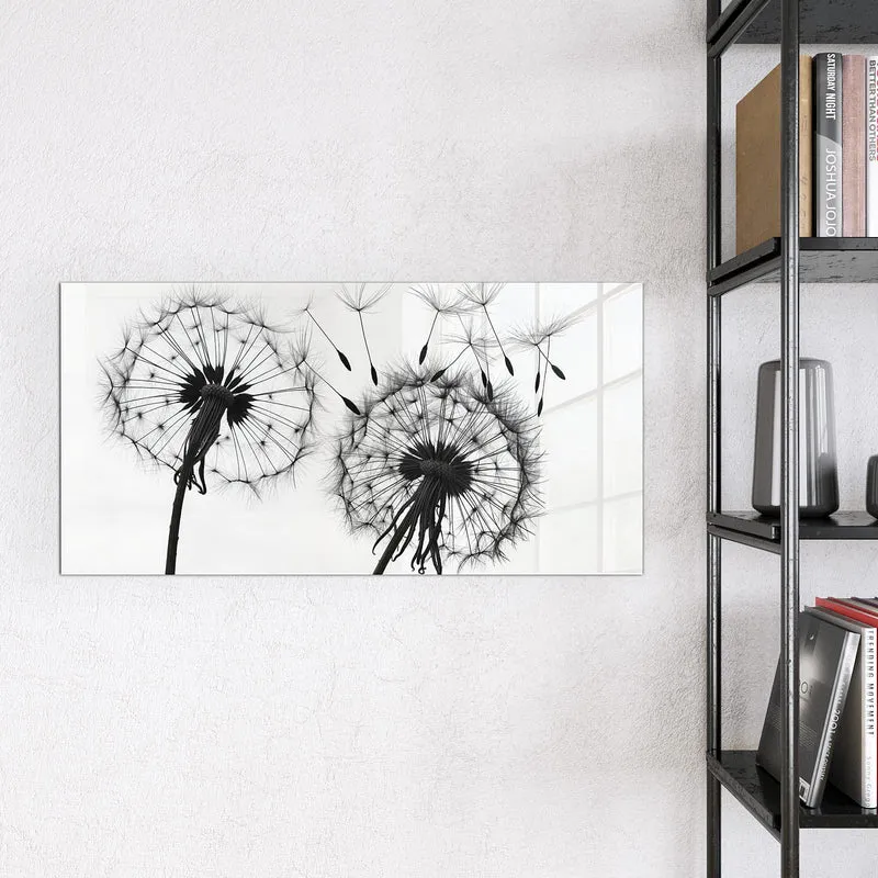 Magnettafel - Pusteblumen in Grau