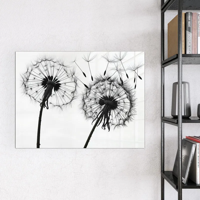 Magnettafel - Pusteblumen in Grau