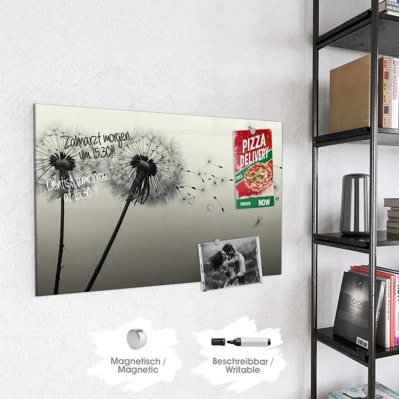 Magnettafel - Pusteblume in Sepia