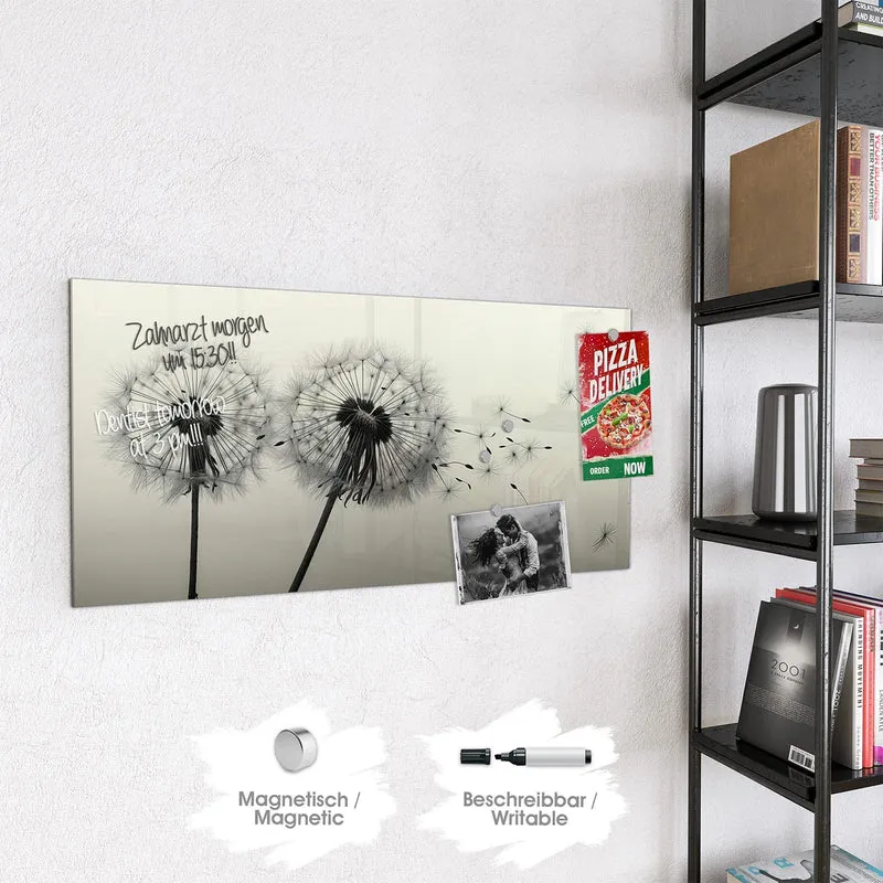 Magnettafel - Pusteblume in Sepia