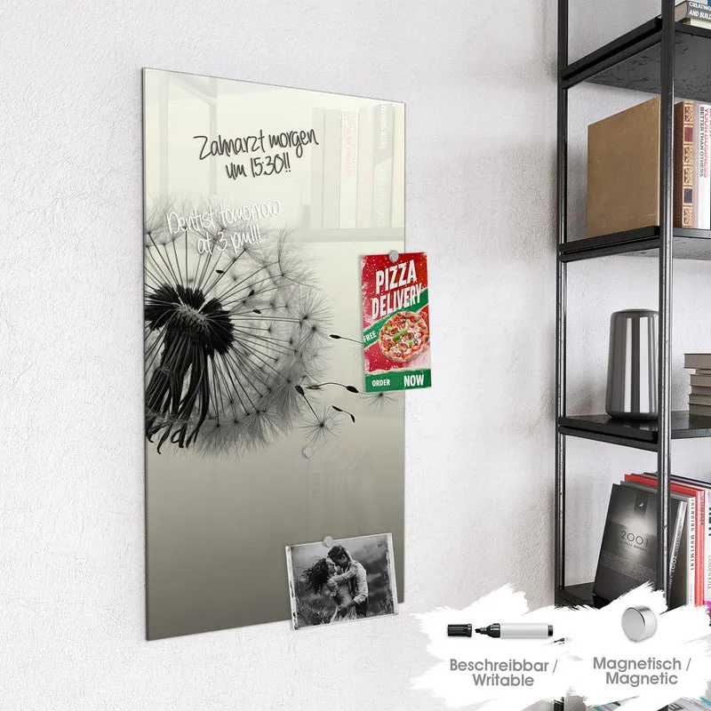 Magnettafel - Pusteblume in Sepia