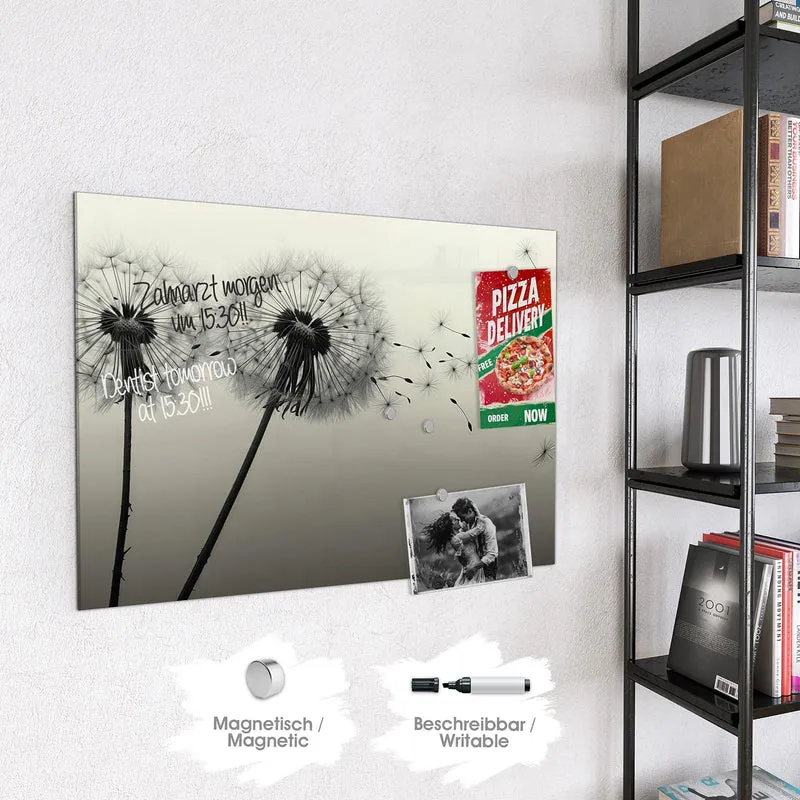 Magnettafel - Pusteblume in Sepia