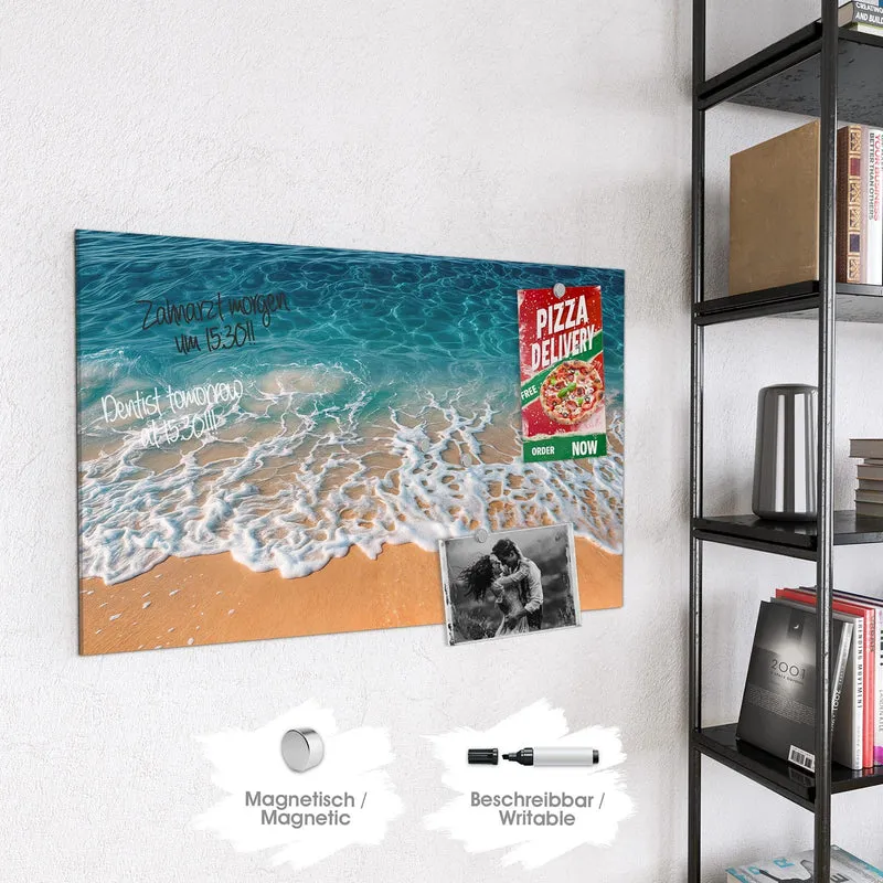 Magnettafel - Türkisblaue Schaumkronen