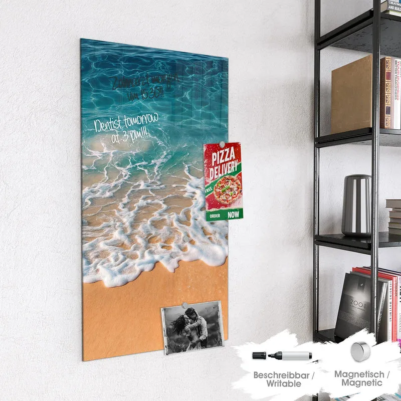 Magnettafel - Türkisblaue Schaumkronen