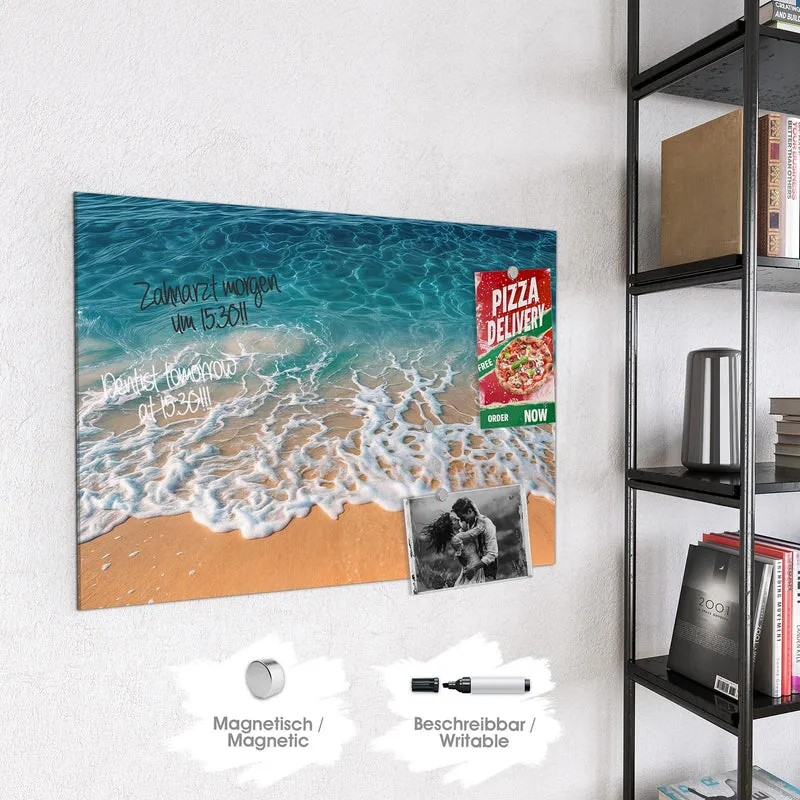 Magnettafel - Türkisblaue Schaumkronen