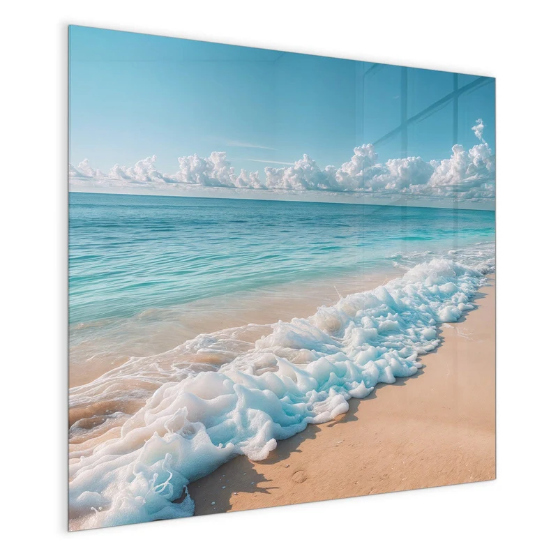 Magnettafel - Wolken über Türkismeer