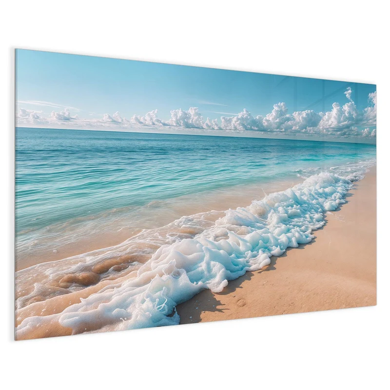 Magnettafel - Wolken über Türkismeer