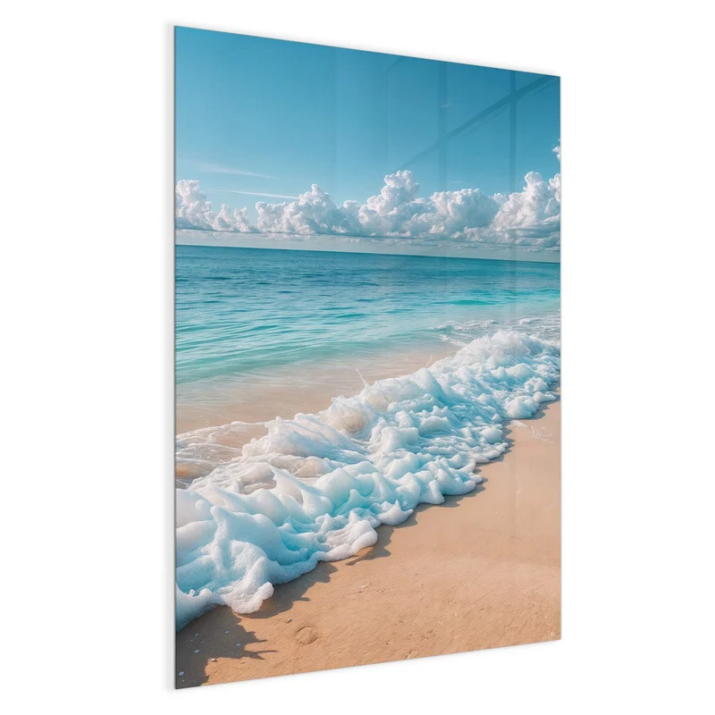 Magnettafel - Wolken über Türkismeer