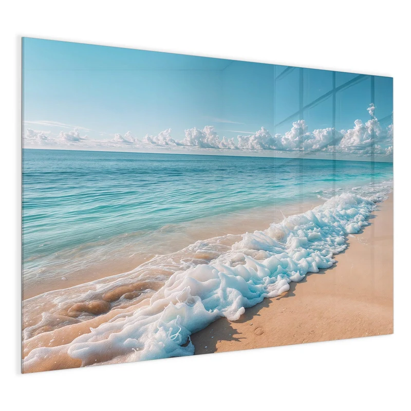 Magnettafel - Wolken über Türkismeer