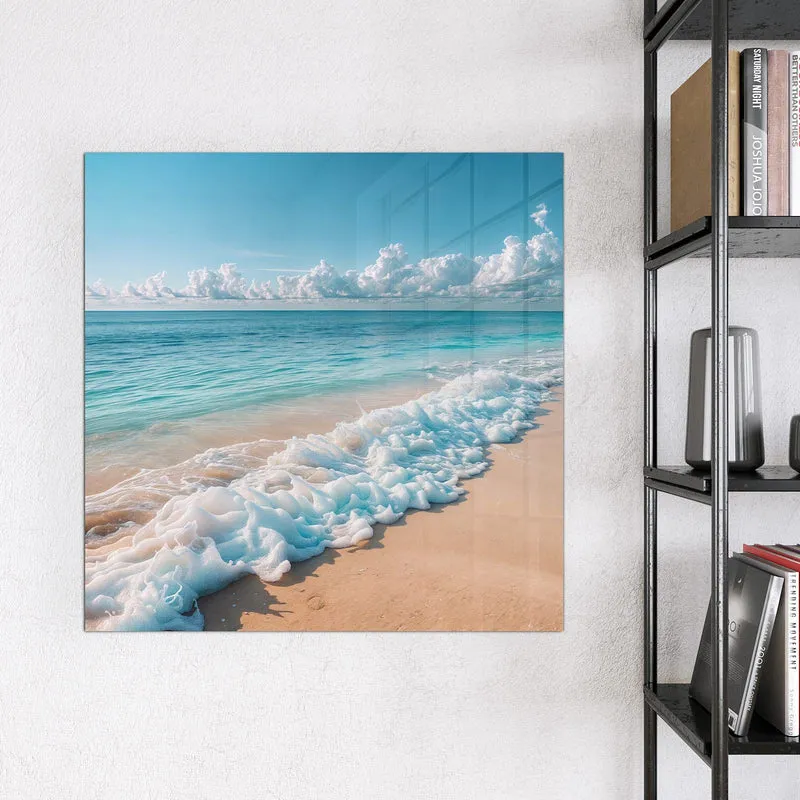 Magnettafel - Wolken über Türkismeer