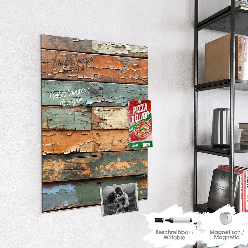 Magnettafel - Antike Holzplanken