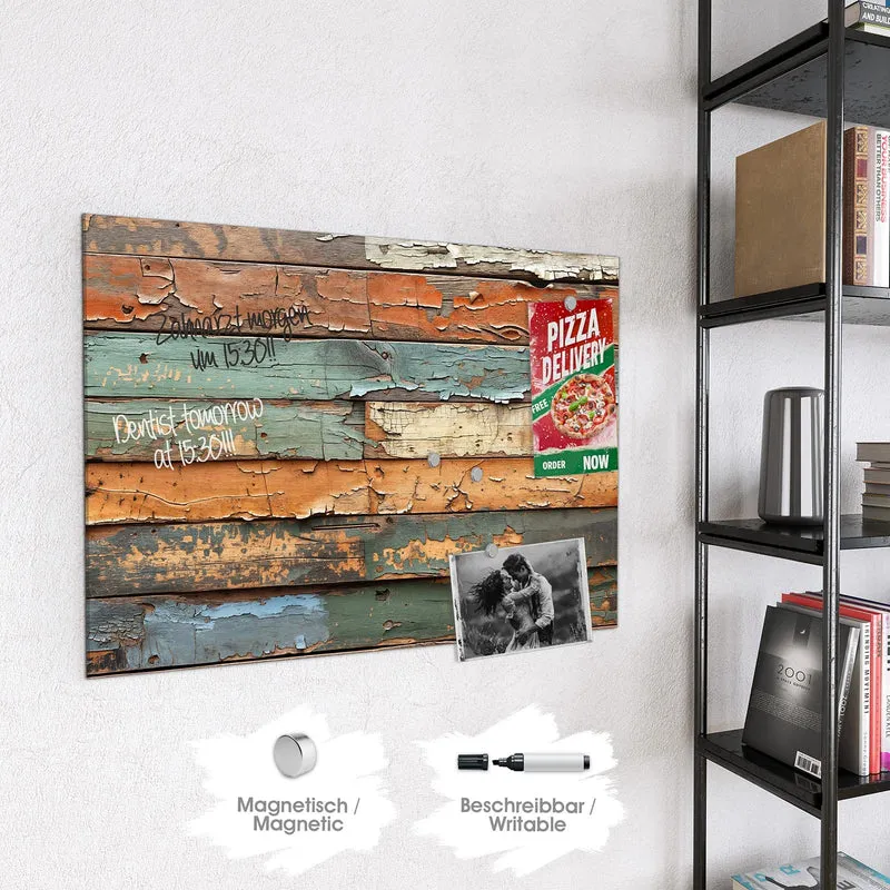 Magnettafel - Antike Holzplanken