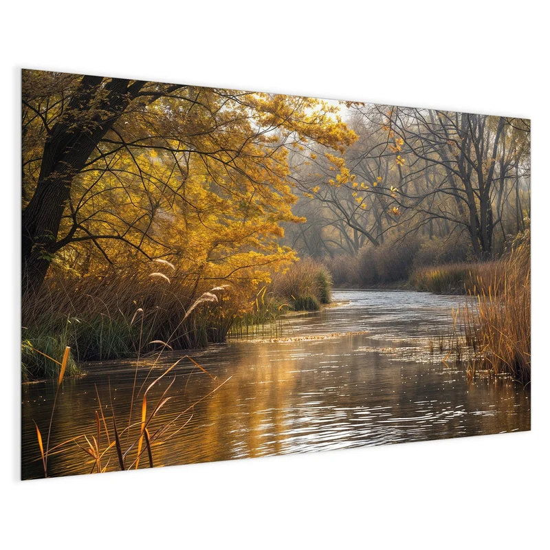 Magnettafel - Schilf am Herbstfluss