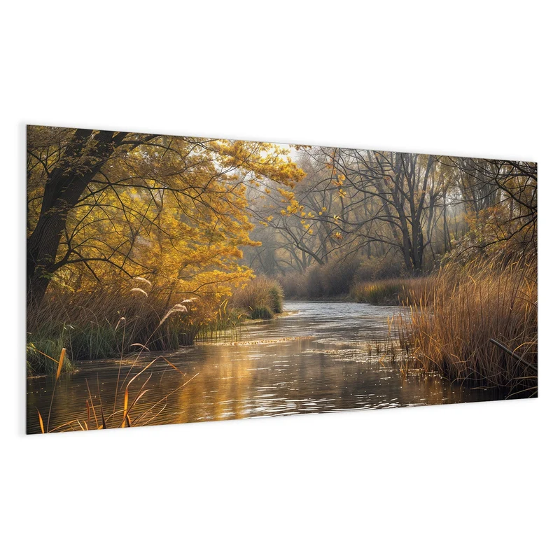 Magnettafel - Schilf am Herbstfluss