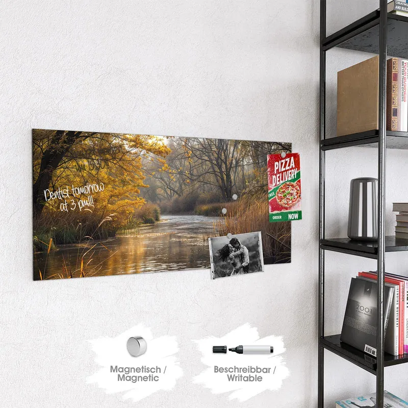 Magnettafel - Schilf am Herbstfluss
