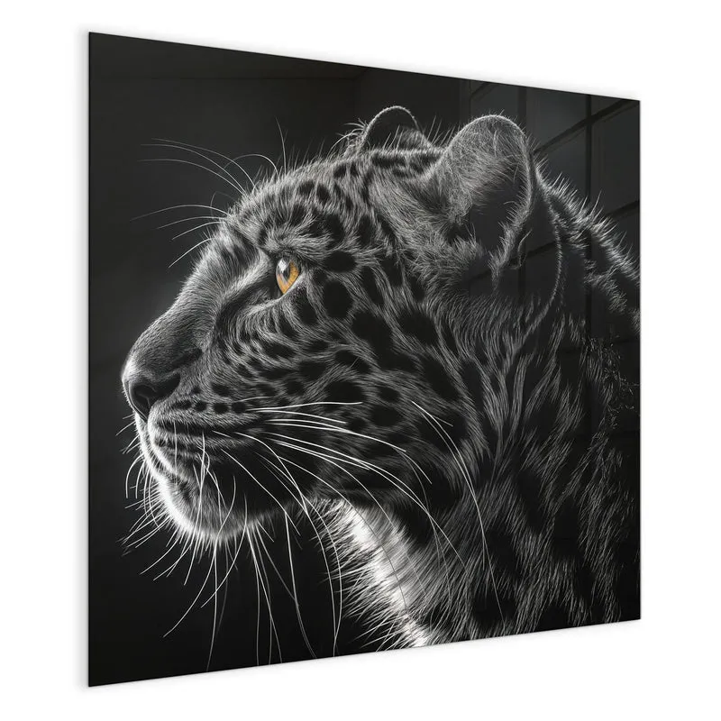 Magnettafel - Leopard im Profil
