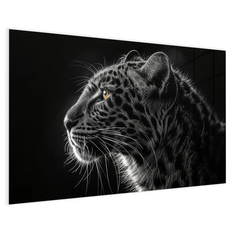Magnettafel - Leopard im Profil