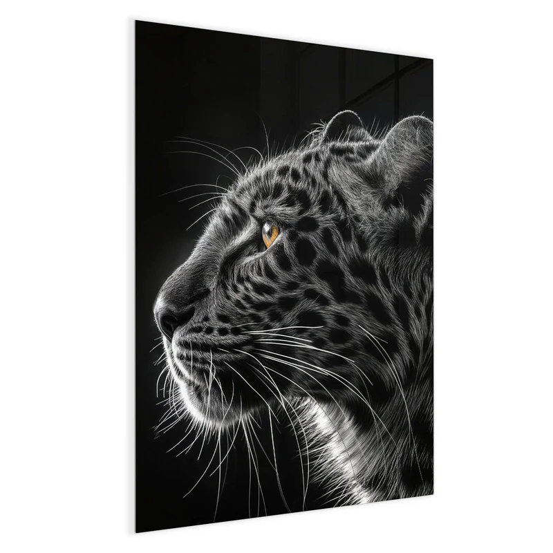 Magnettafel - Leopard im Profil