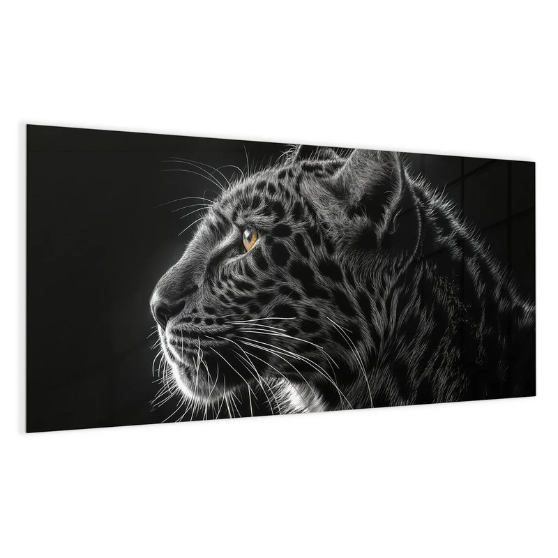 Magnettafel - Leopard im Profil