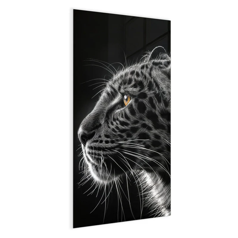 Magnettafel - Leopard im Profil